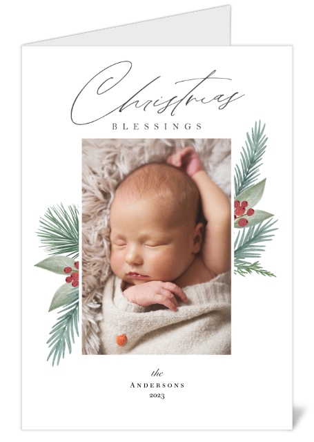 Christmas Card 5x7 Folded  Christmas Blessings – AsheDesign
