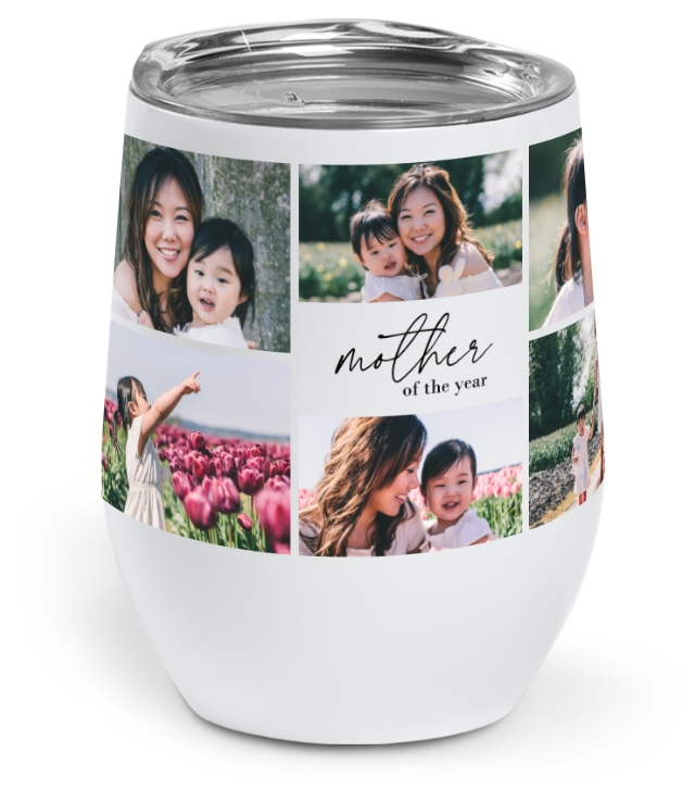 Floral Mom philoSophie's® Personalized Stainless Insulated Wine Cup