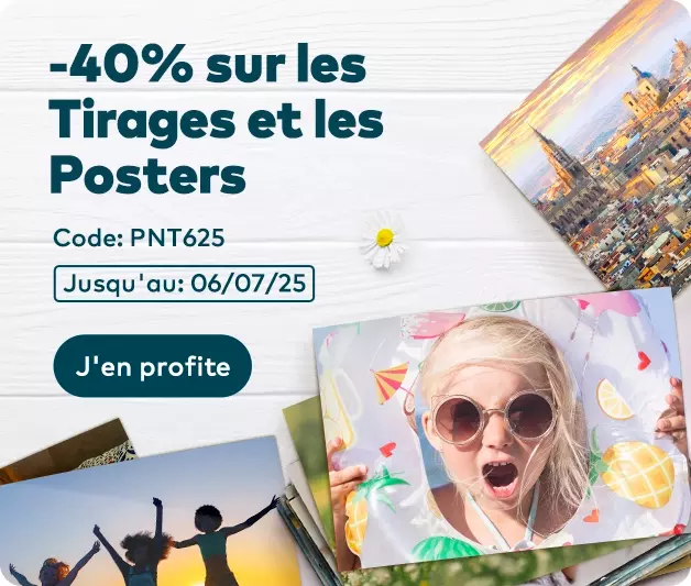 -40% sur les Tirages et les Posters