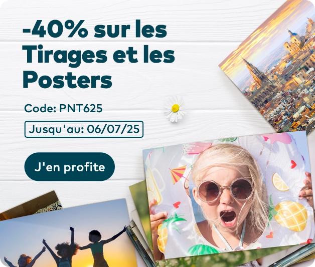-40% sur les Tirages et les Posters
