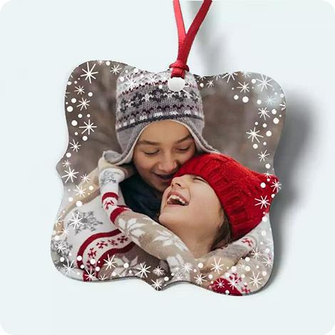 Fotoornament aus Aluminium, quadratisch