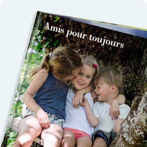 Couverture rigide matte avec pages brillantes