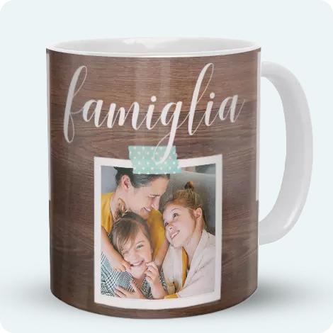 Tazza personalizzata design famiglia