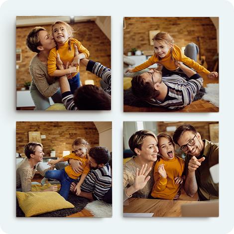 set da quattro fotoquadri