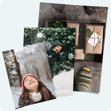 Grands tirages montrant une coccinelle et des enfants.