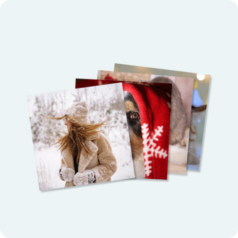 Tirages photo carrés de voyage 