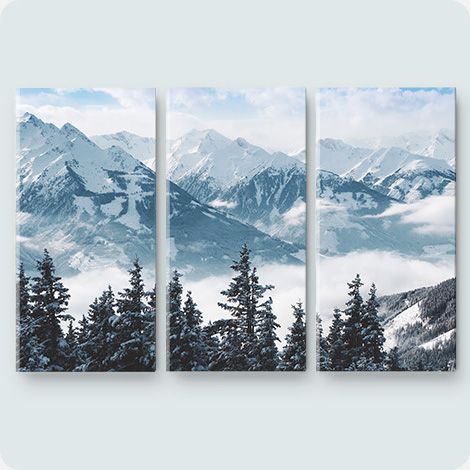 Lot de 3 Toiles Divisées 30x30 cm