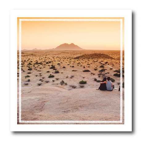 Snapfish Photo Tile featuring a desert landscape stylized with the everyday design
