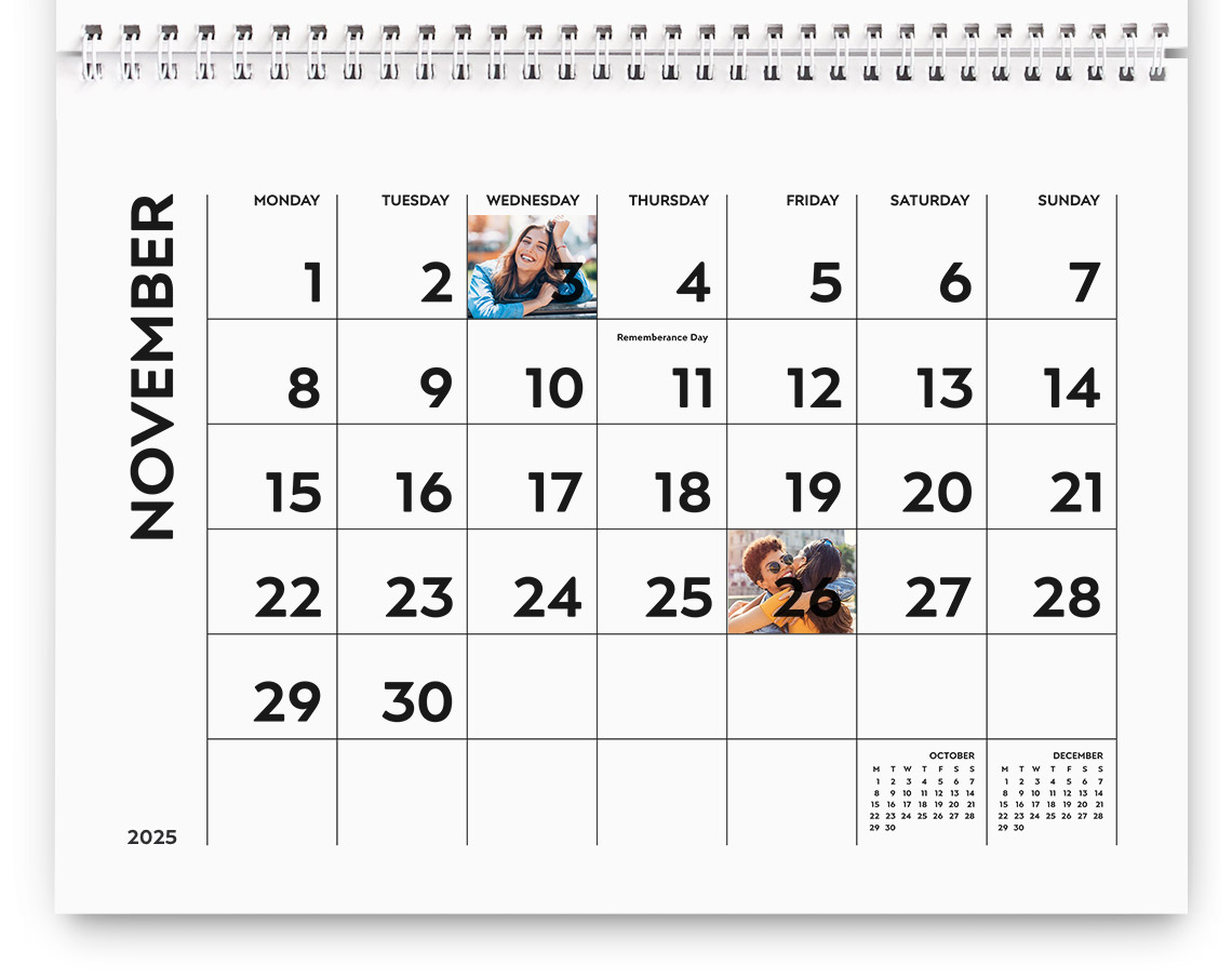 Bold Calendar Grid