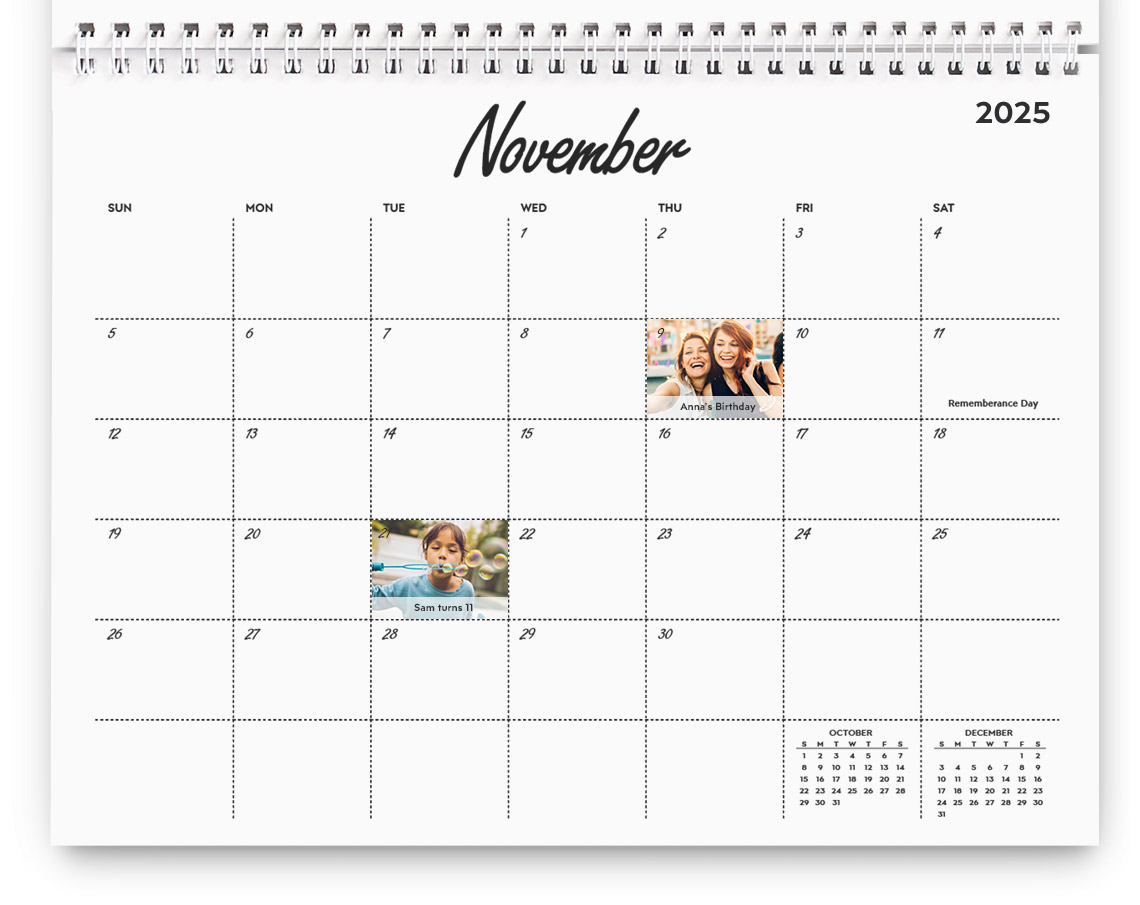 Elegant Calendar Grid