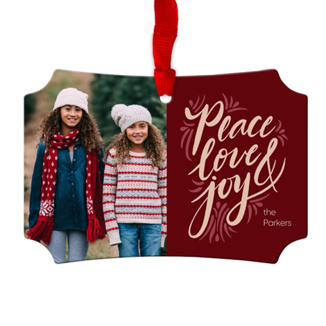 scalloped ornament, christmas ornaments, personalised christmas ornaments, personalised decorations, personalised ornaments