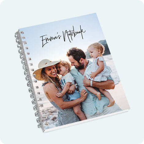 photo notebook, custom notebook, personalised notebook