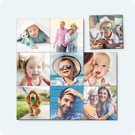 mosaic magnets, photo magnet, custom magnet, fridge magnet, personalised magnet 