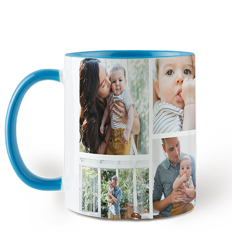 Collage Color Accent Mugs, 11oz