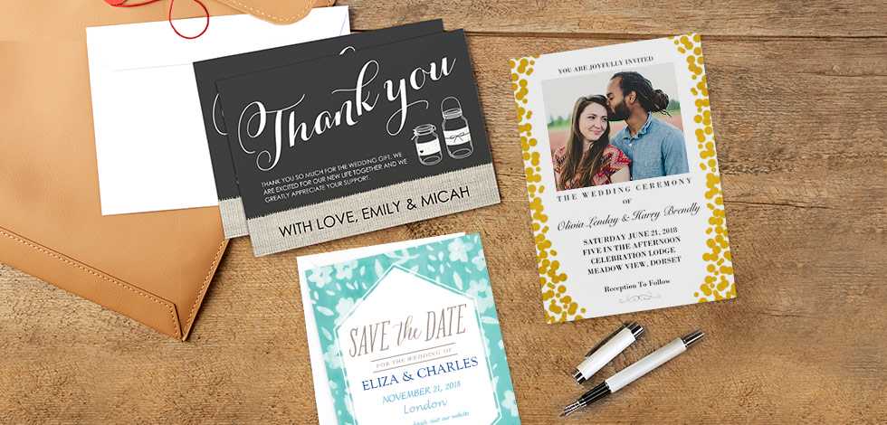 Create personalised wedding cards