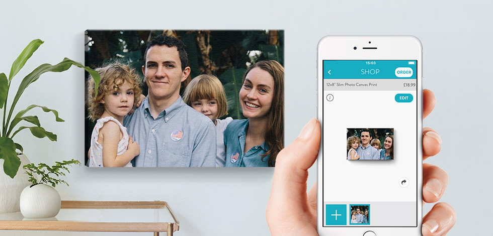Shop and create canvas prints on the snapfish app