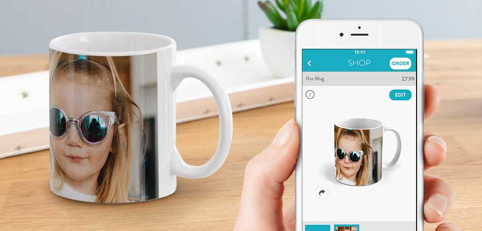 Shop and create mugs on the snapfish app