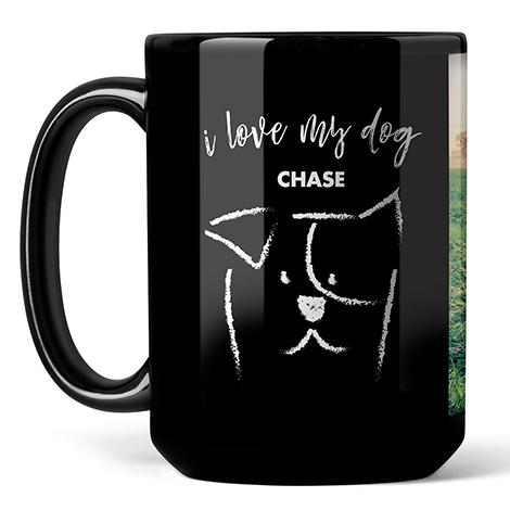 Photo Coffee Mugs, 15oz, Black