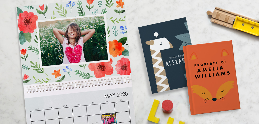 A picture with MAY 2020 calender, a few book covers. 