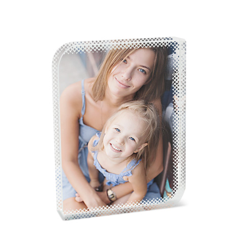 Glass photo block