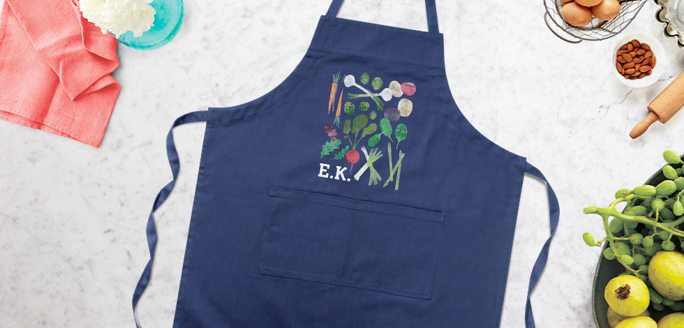 Custom Navy Apron