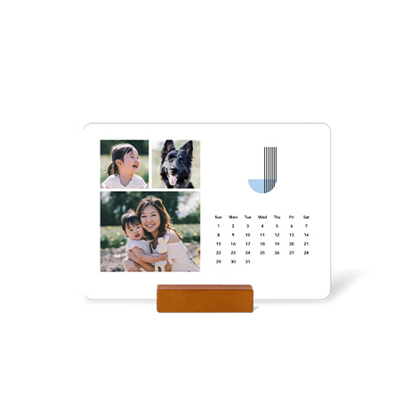 6x8 Wood Block Calendar