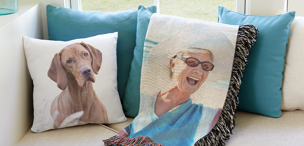 Customize pillows + blankets to keep them near