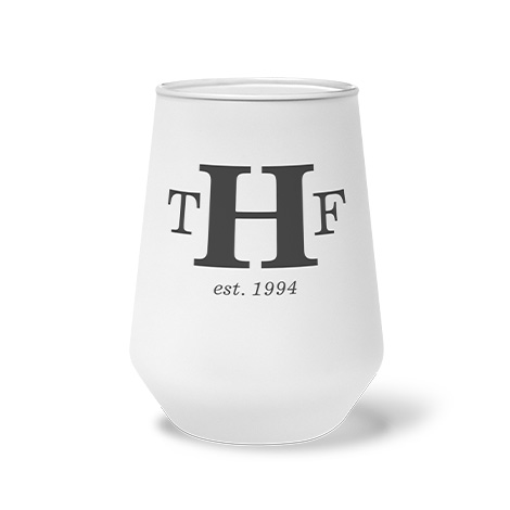 Frosted Wine Glass