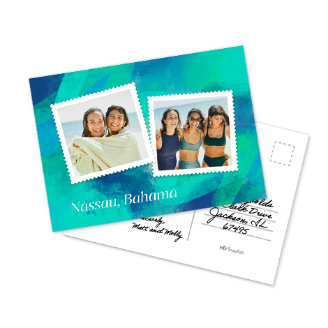 Painted Travel Stamps
