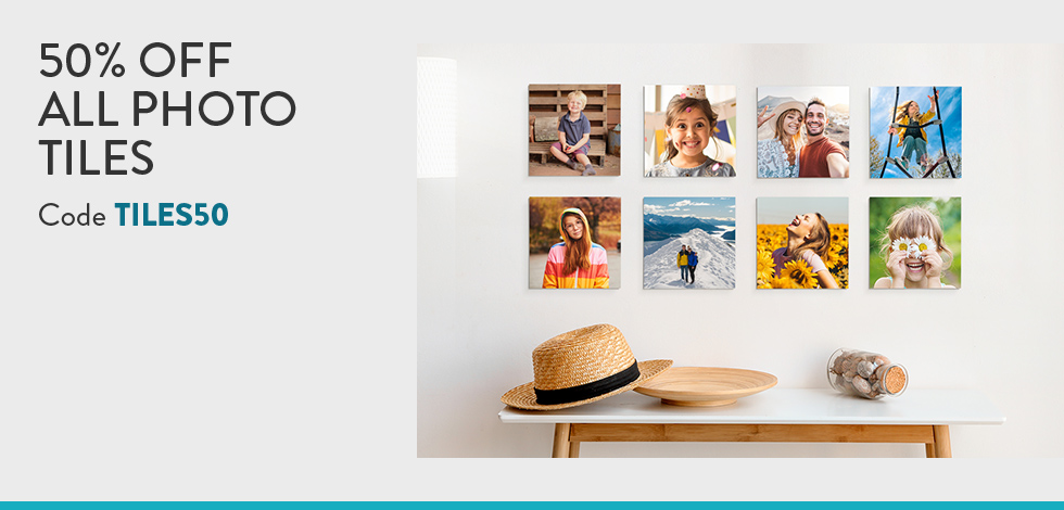 50% off all Photo Tiles