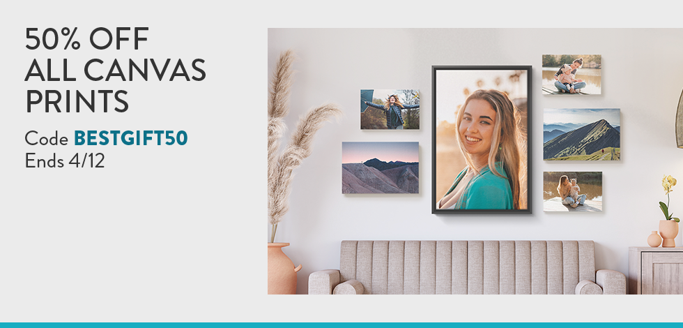 50% off all Canvas