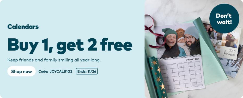 Buy 1, Get 2 Calendars free