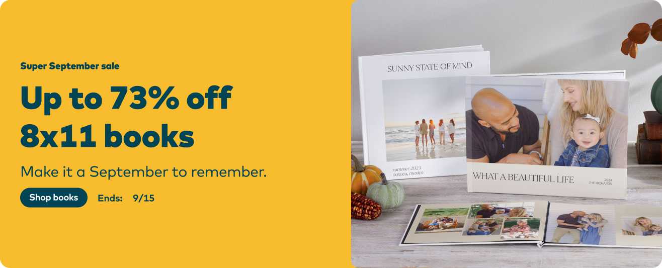 Up to 73% off Photo books