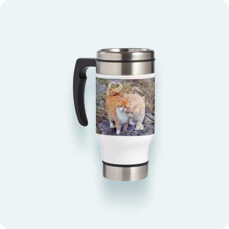 Travel Coffee Mug with Handle, 13oz. 