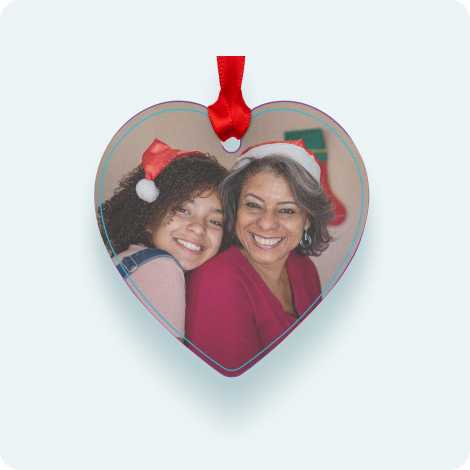 Frosted Acrylic Heart Ornament