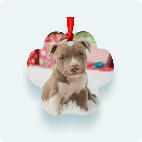 Paw Print Aluminum Ornament