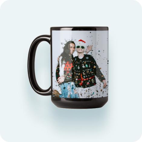 Photo Coffee Mug, Full Black