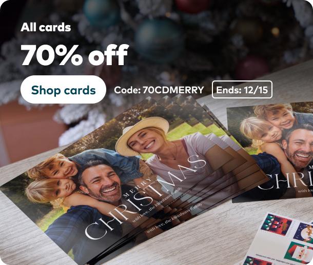 70% off Cards