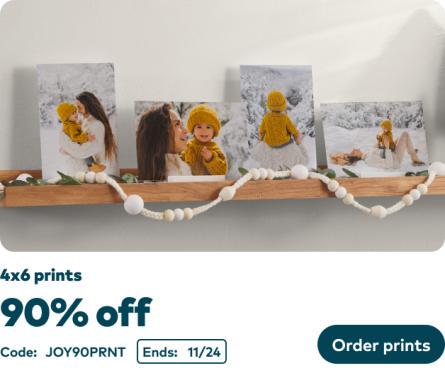 90% off 4x6 Prints