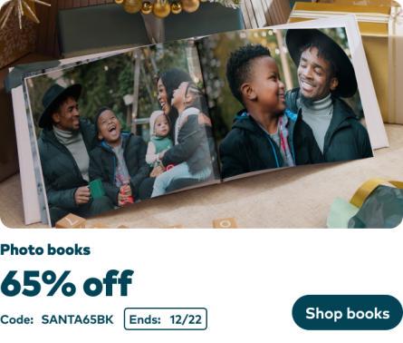 65% off all Photo Books