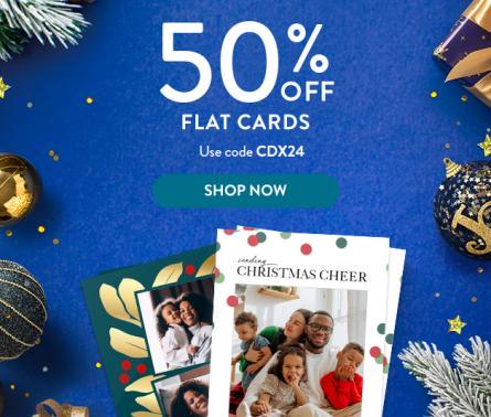 50% OFF FLAT CARDS