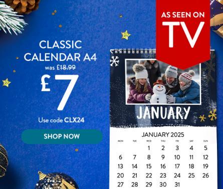 TV DEAL CALENDAR £7