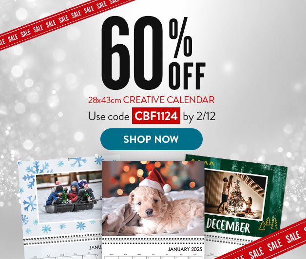 60% off creative calendar