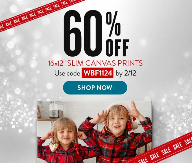 60% off 16x12 slim canvas