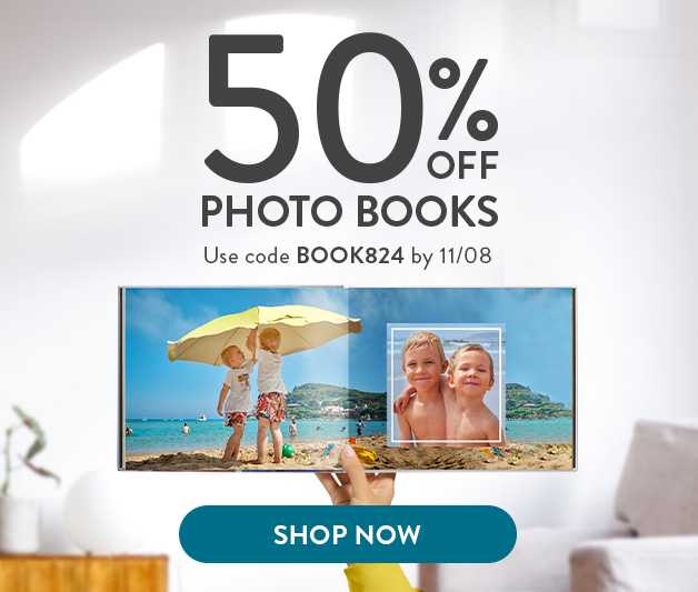 50% off all photo books