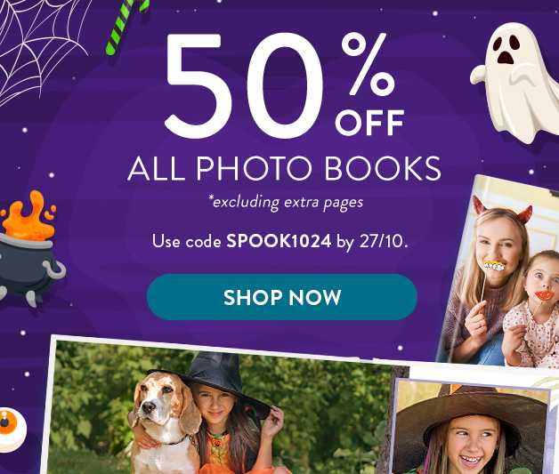 50% off photo books