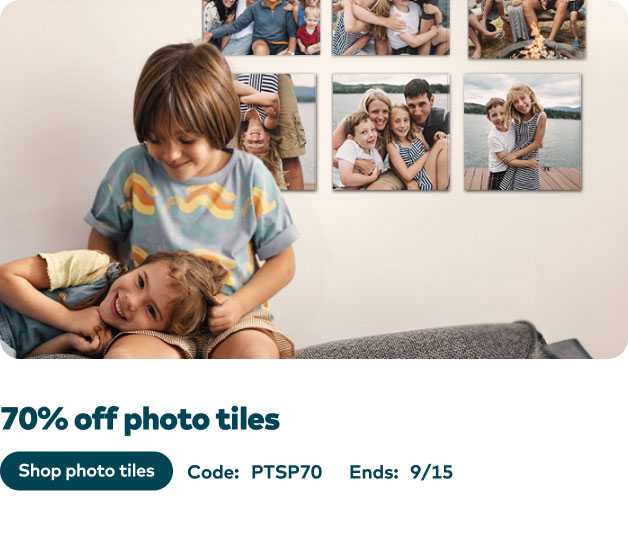 70% off Photo Tiles