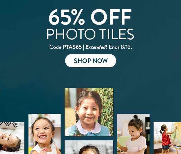 65% off Photo Tiles