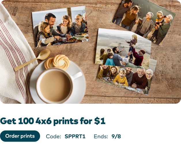 100 4x6 Prints for $1