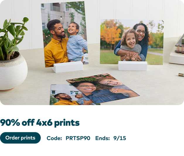 90% off 4x6 Prints